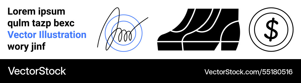 Abstract financial workflow with signatures Abstract financial workflow with signatures vector image