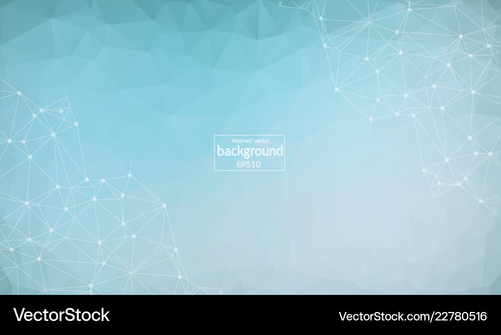 Abstract polygonal space with connecting dots Vector Image