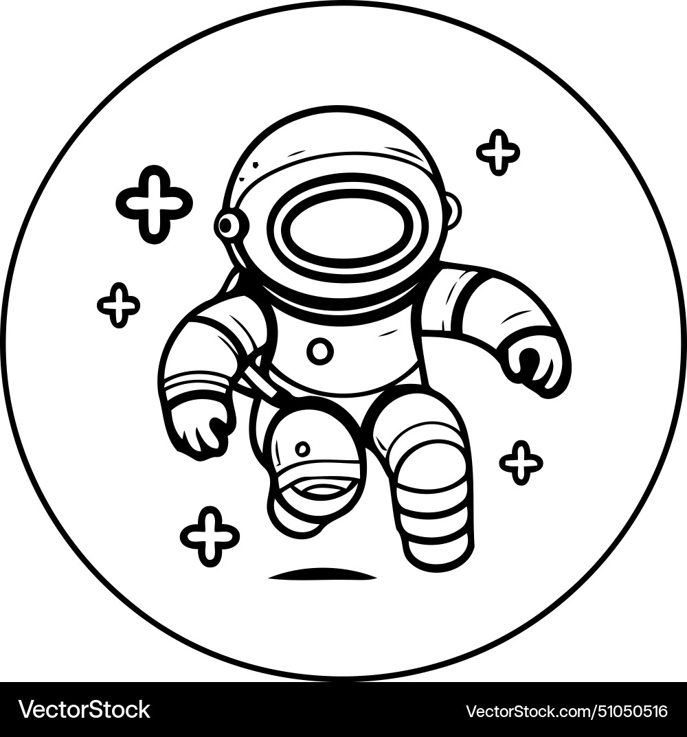Astronaut in space outer Vector Image