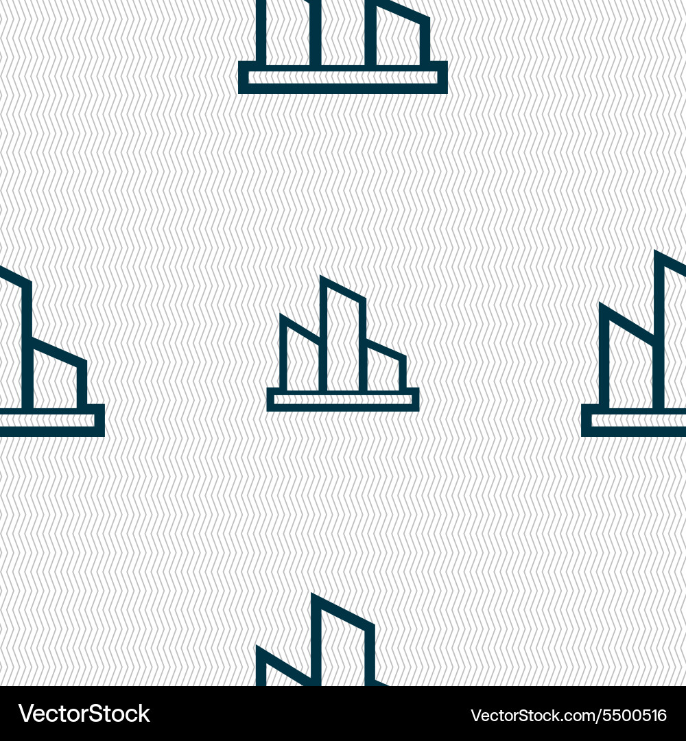 Diagram icon sign seamless pattern with geometric Vector Image