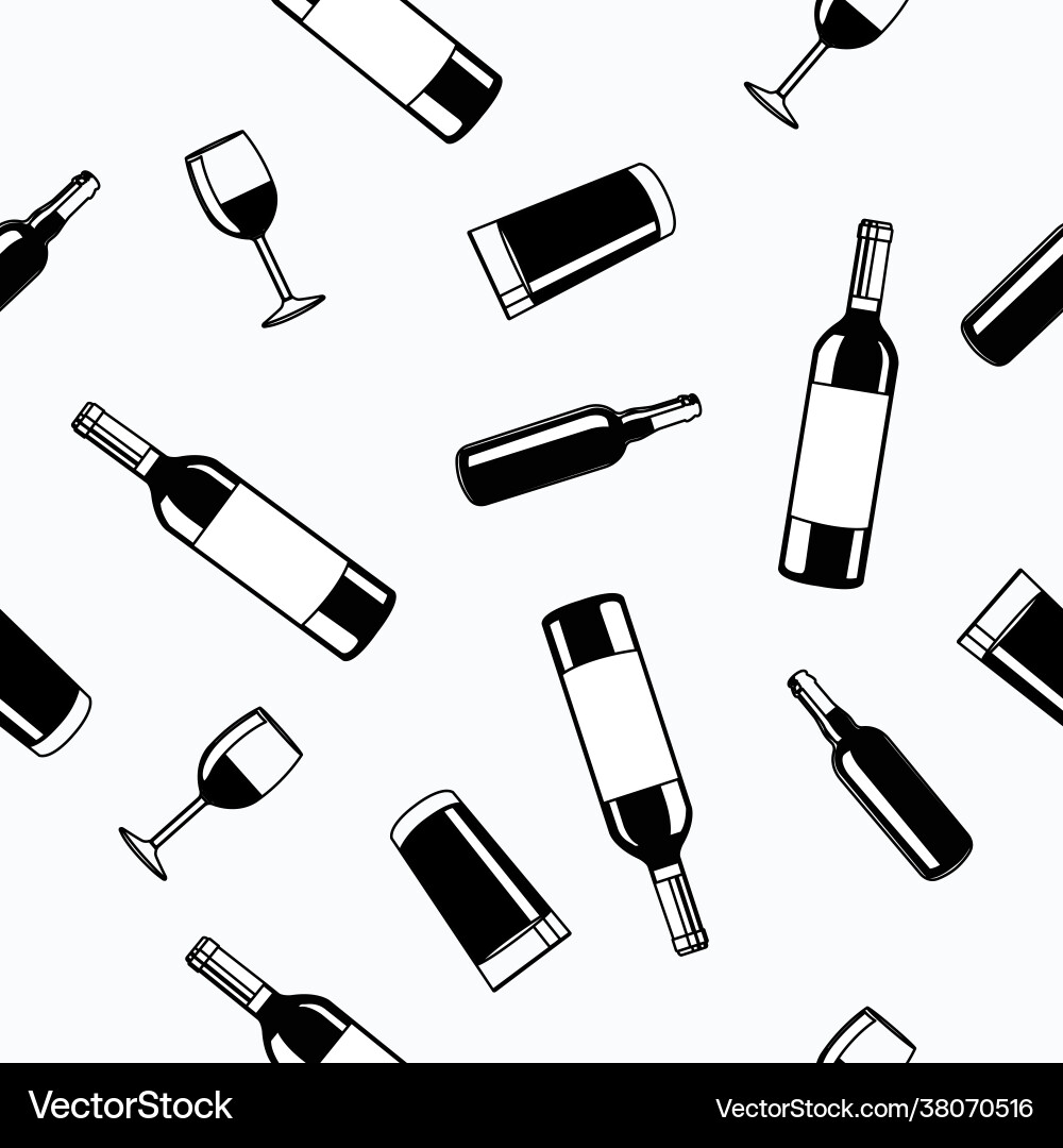 Drinks pattern Vector Image