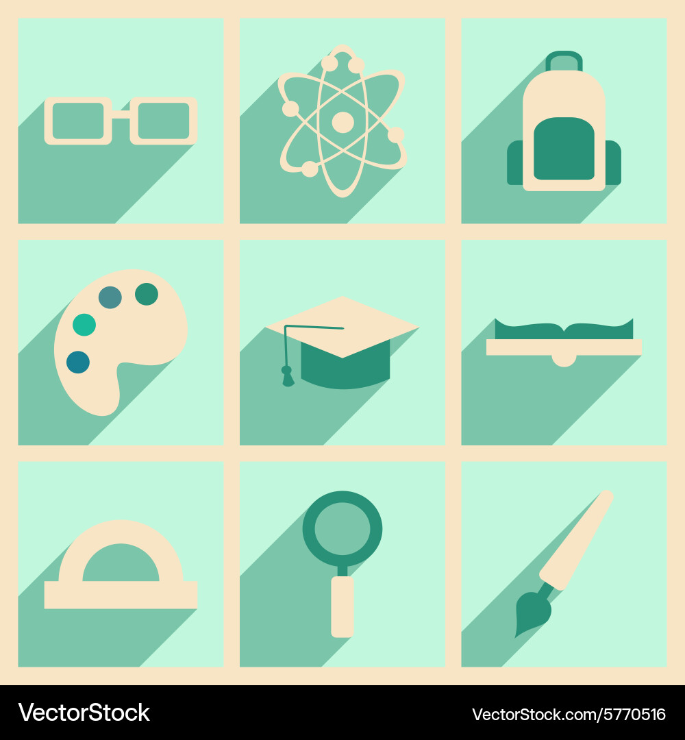 Flat with shadow concept and mobile application vector image