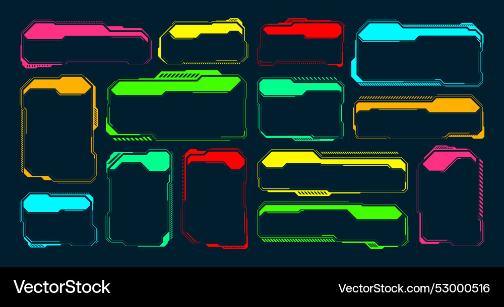 Futuristic hud or ui elements sci-fi user Futuristic hud or ui elements sci-fi user Vector Image