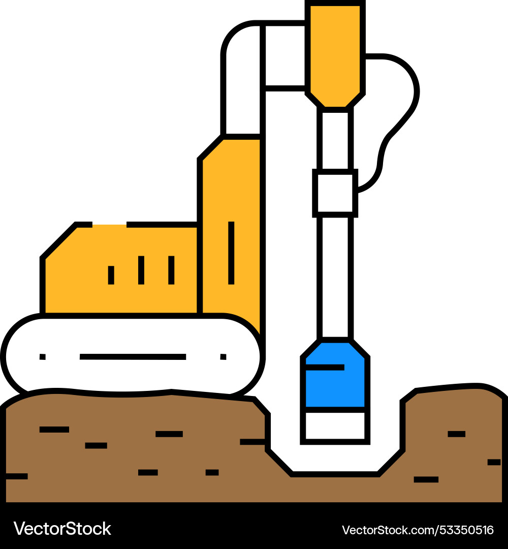 Geotechnical study mining icon color Vector Image