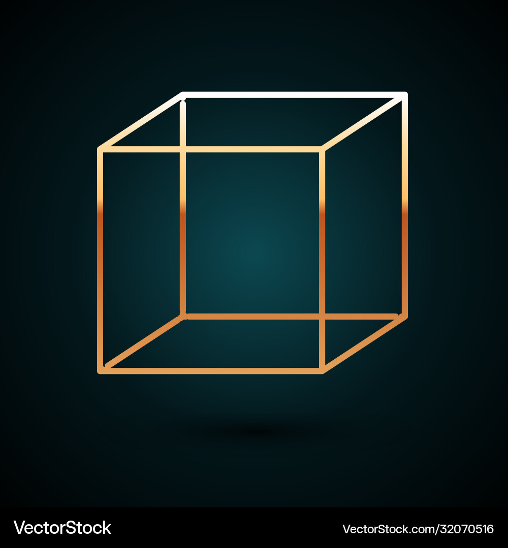Gold line function mathematical symbol icon Gold line function mathematical symbol icon vector image