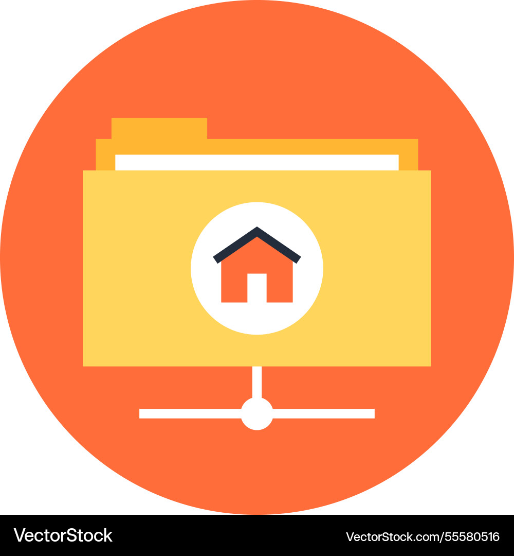 Hosting flat web icon Vector Image