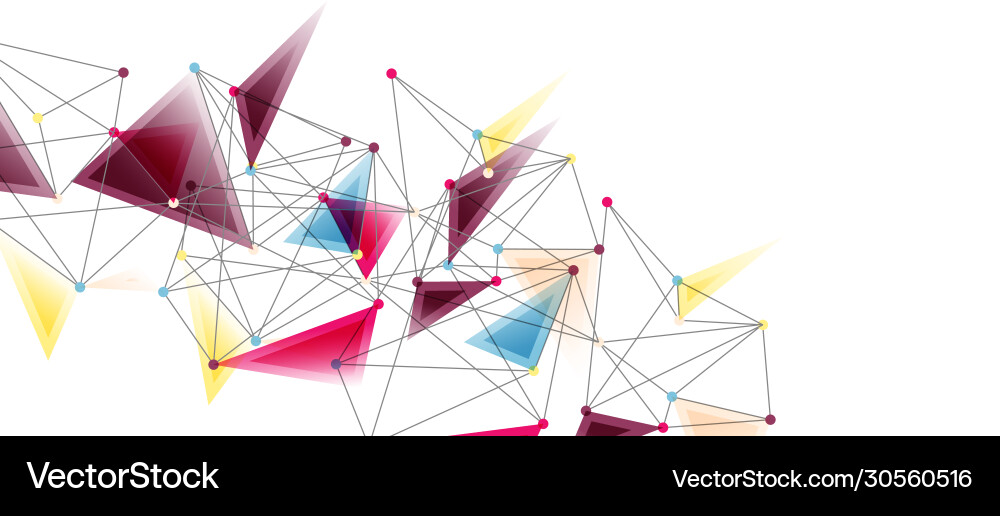 Line points connections triangular technology Line points connections triangular technology Vector Image