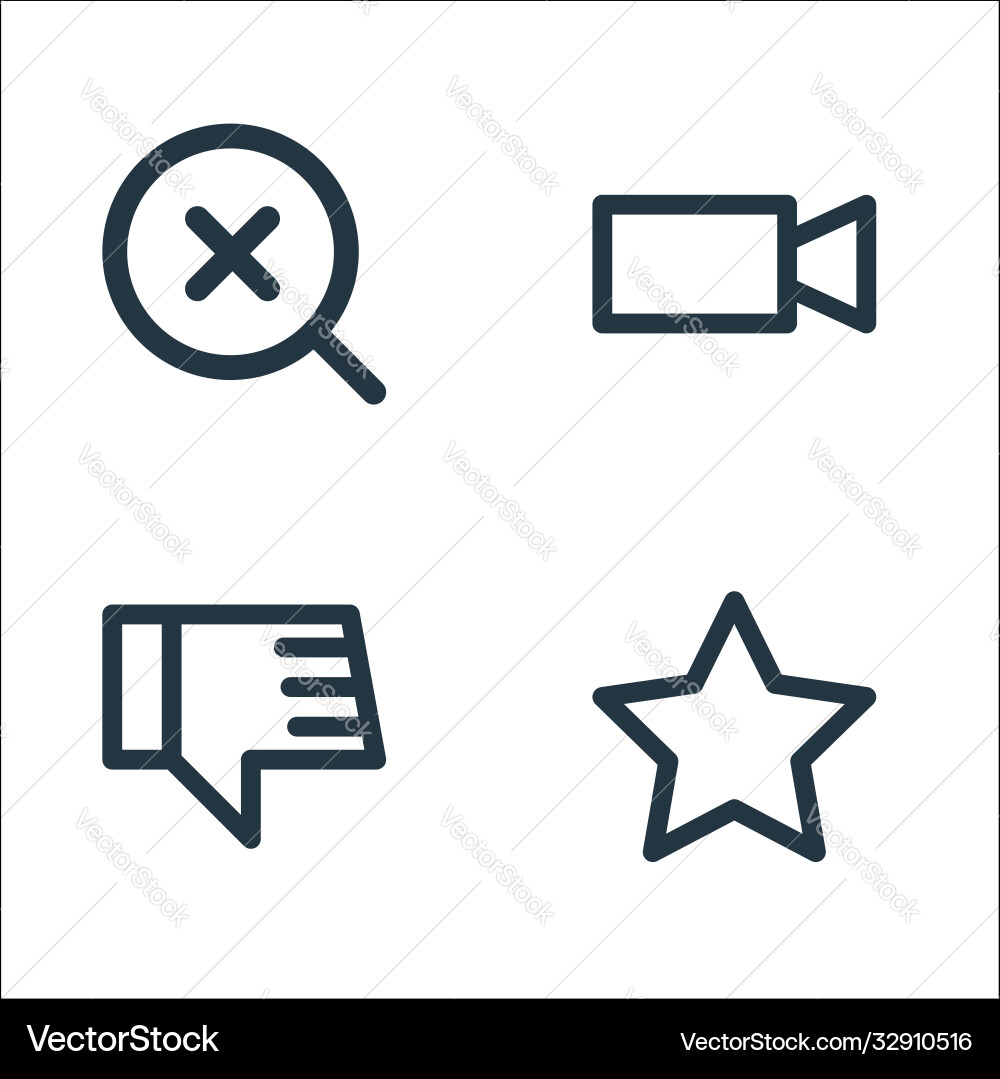 Multimedia line icons linear set quality Multimedia line icons linear set quality vector image
