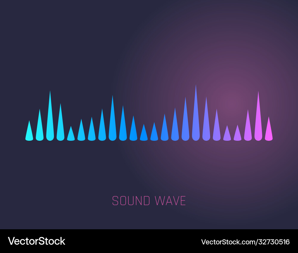 Music sound waves audio digital equalizer Vector Image