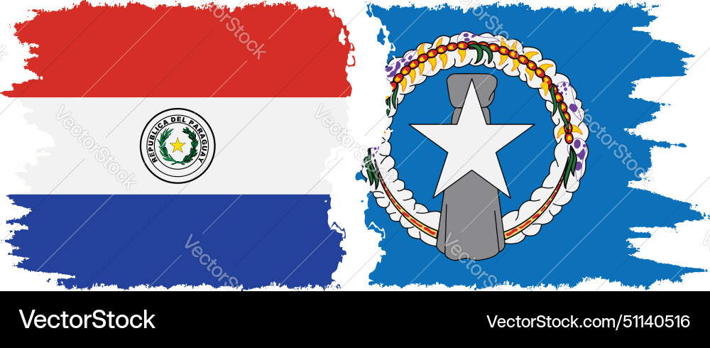 Nordmariana Inseln und Paraguay Grunge Nordmariana Inseln und Paraguay Grunge vektorbild