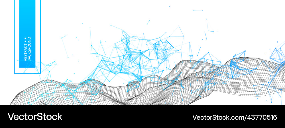 Polygonal science background with connecting dots Polygonal science background with connecting dots vector image