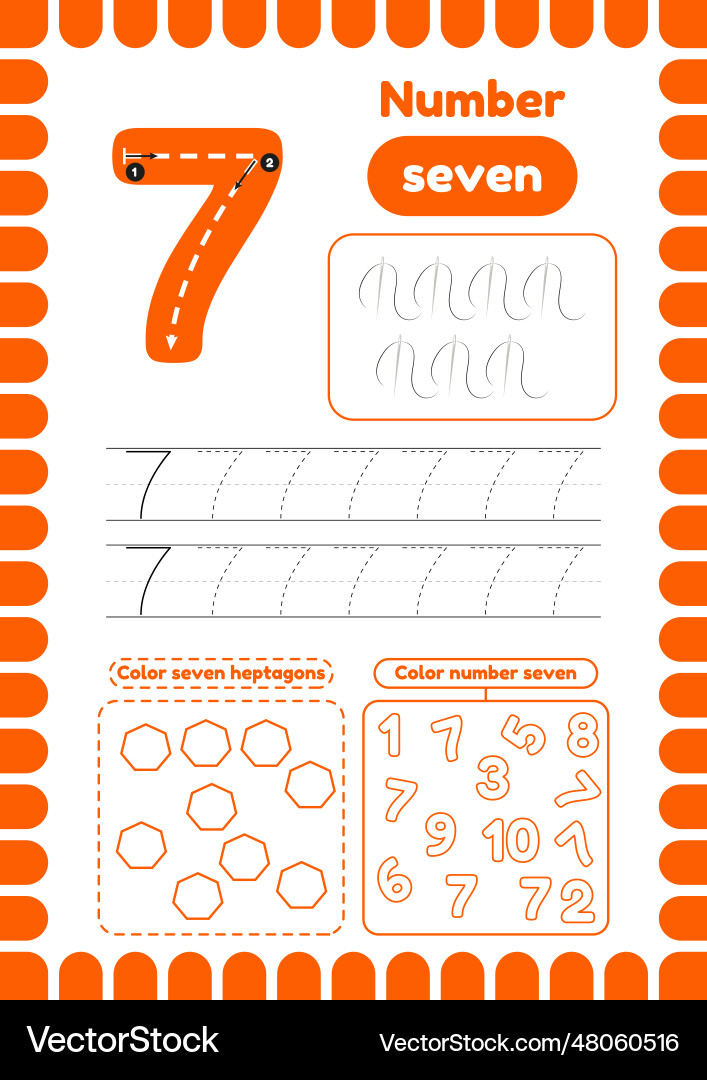 Preschool Number Activities - Learn to Count vector image