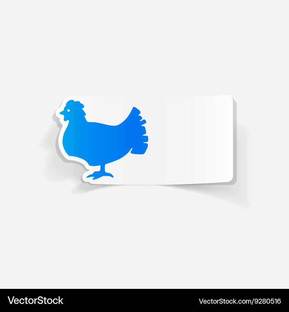 Realistic design element chicken vector image