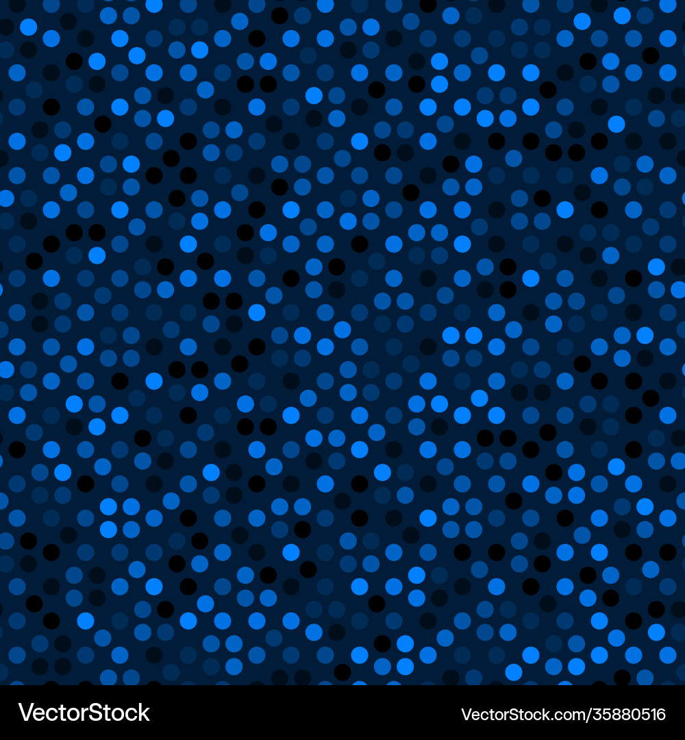 Seamless pattern with blue halftone dots ordered Seamless pattern with blue halftone dots ordered vector image