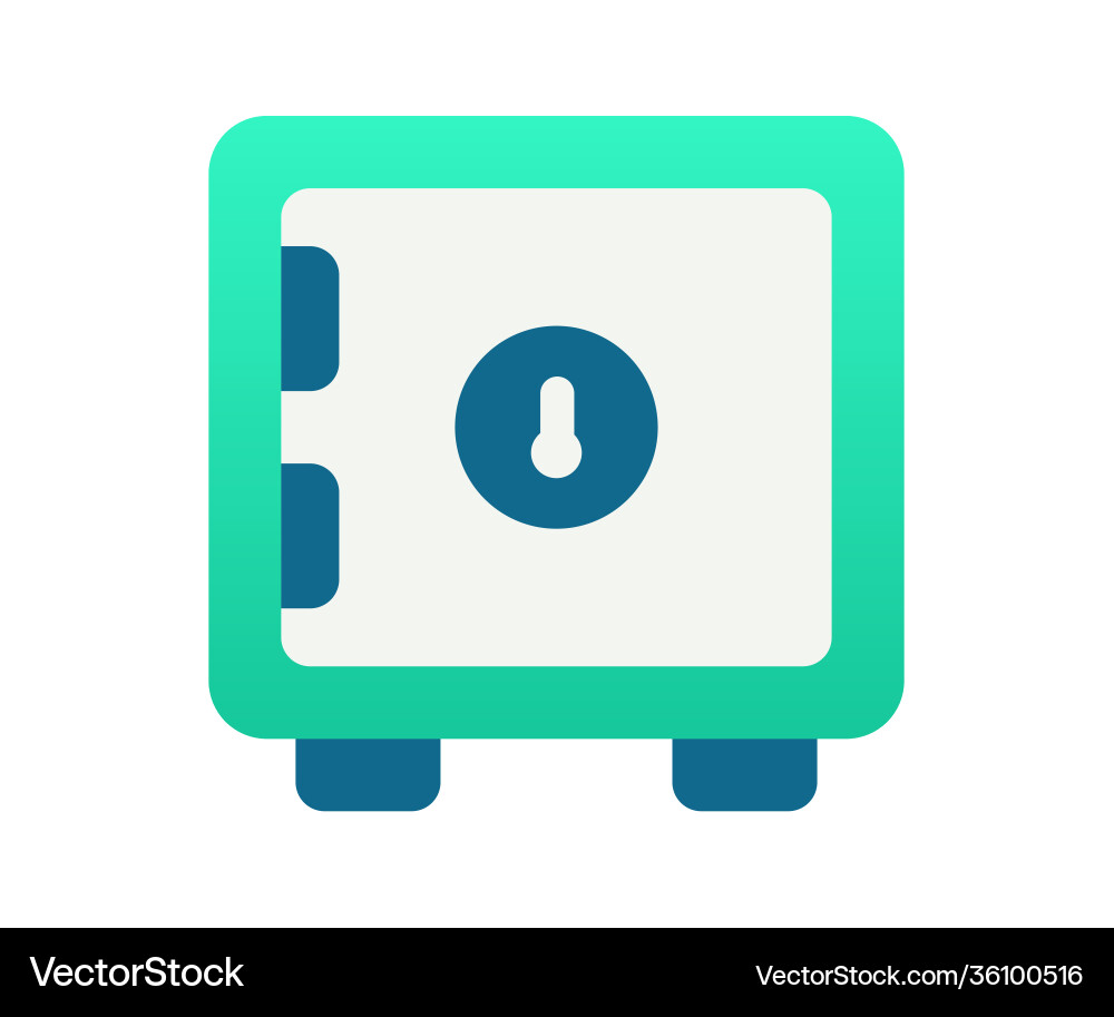 Secure storage safe box single isolated icon Secure storage safe box single isolated icon vector image