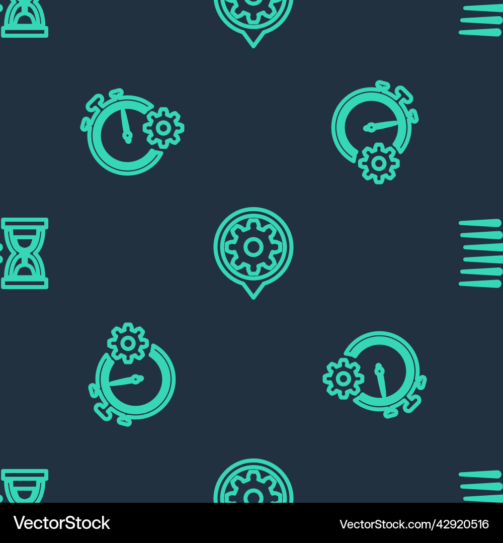Set line setting time management and old Vector Image