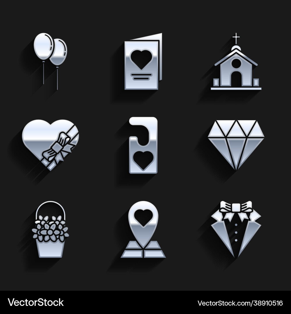 Set please do not disturb with heart map pointer Set please do not disturb with heart map pointer vector image