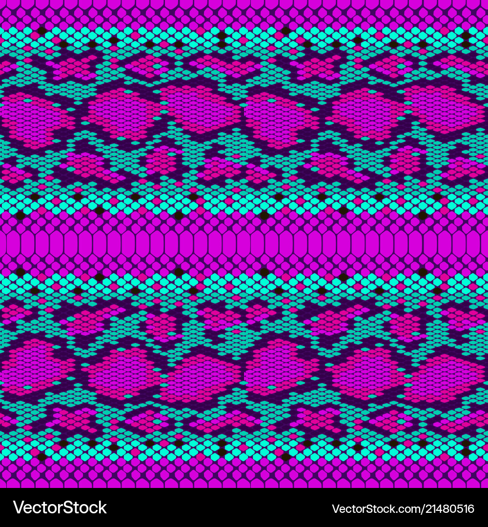 Snake Skin Pattern - Colorful Texture vector image