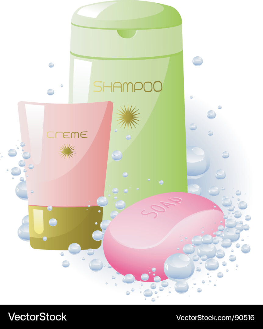 Soaps and Cream Bottles Vector Image