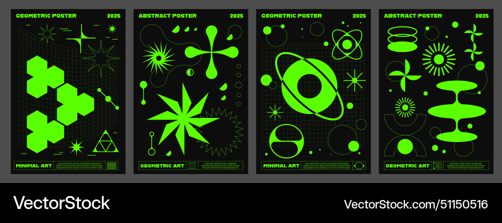 Säure brutale y2k Poster abstrakte geometrische Formen Säure brutale y2k Poster abstrakte geometrische Formen vektorbild