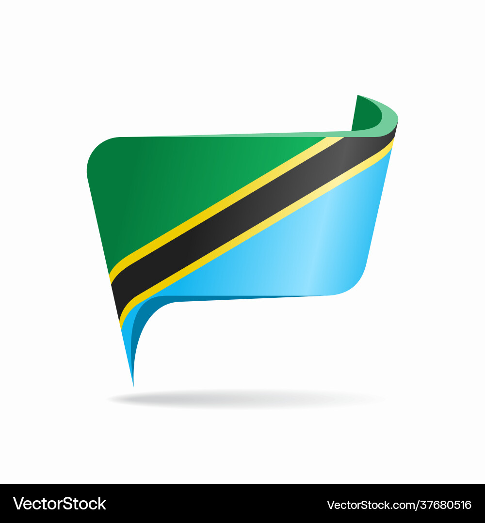 Tanzania Flag Map Pointer vector image