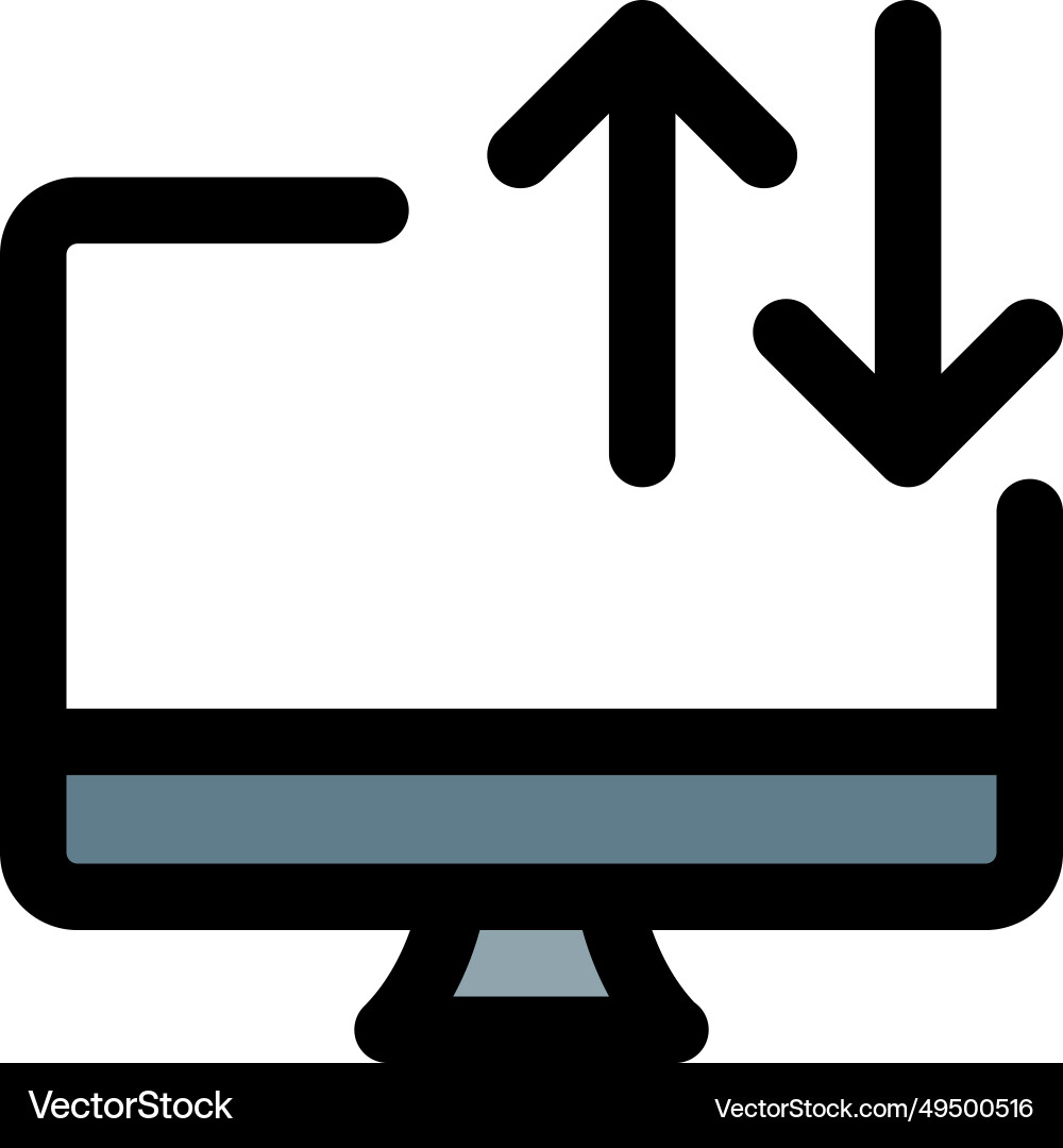 Using a desktop for transferring data vector image