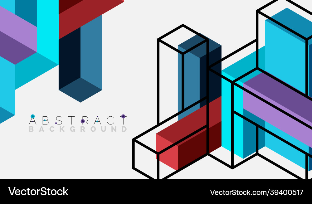 Abstract background 3d cubes cubic elements Abstract background 3d cubes cubic elements vector image