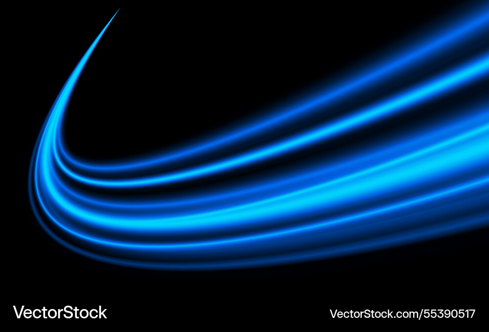 Abstract blue light fast speed curve dynamic Abstract blue light fast speed curve dynamic vector image