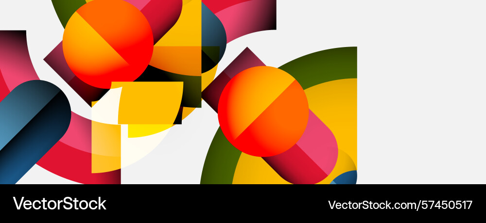Abstract composition featuring overlapping Vector Image