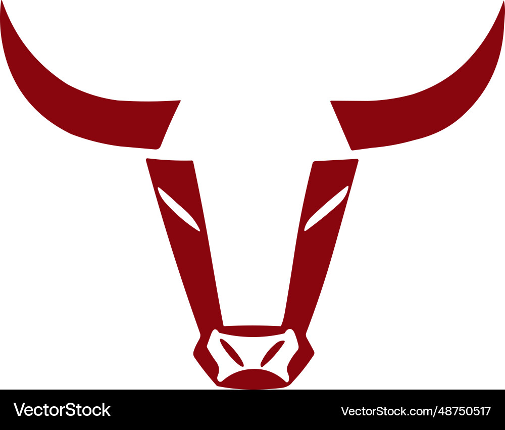 Bull Head Logo wütend Tier kreatives Design vektorbild