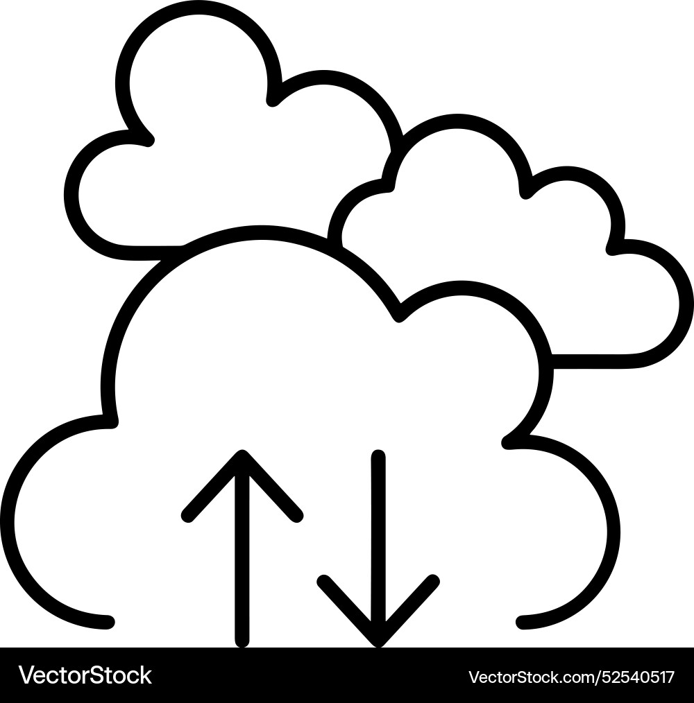 Cloud storage icon symbol image of the hosting Vector Image