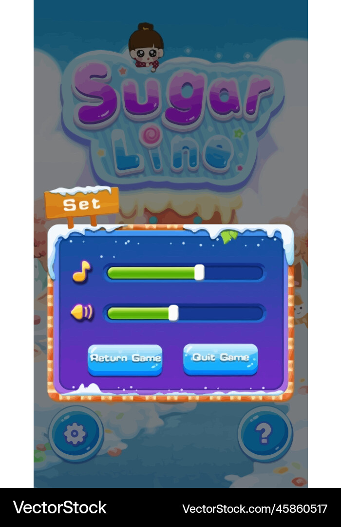 Complete set of level button game ui pop-up icon Vector Image