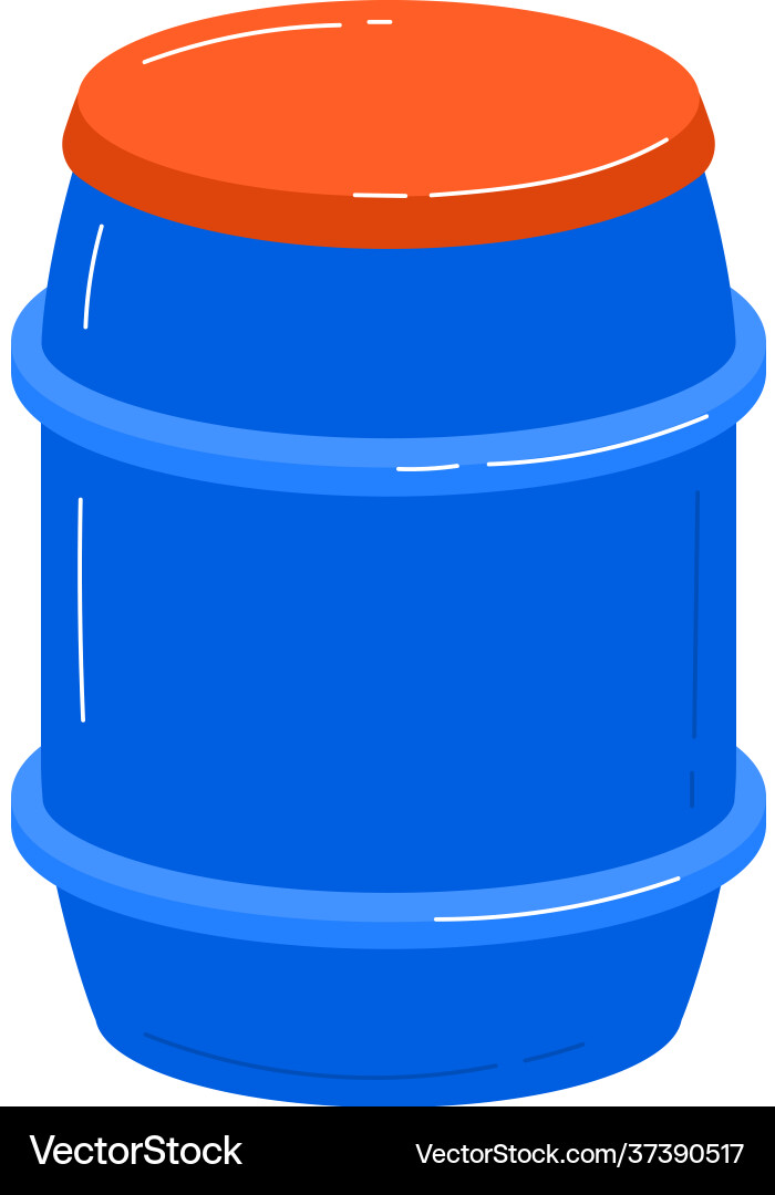 Empty container use canister isolated on white Vector Image