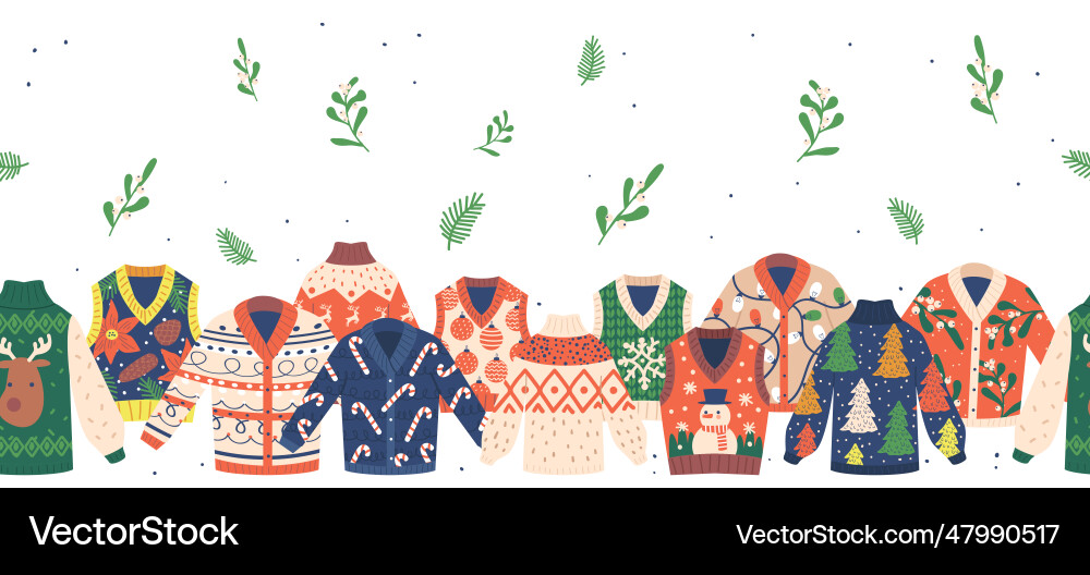 Festive seamless pattern or horizontal border Festive seamless pattern or horizontal border vector image