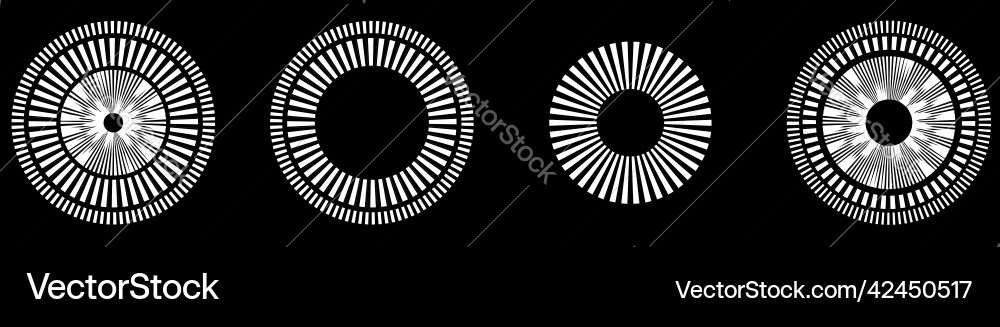 Geometric circle element with dashed lines Geometric circle element with dashed lines vector image