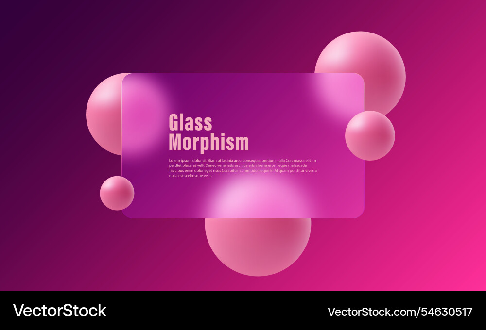 Glass morphism with frosted partition Vector Image