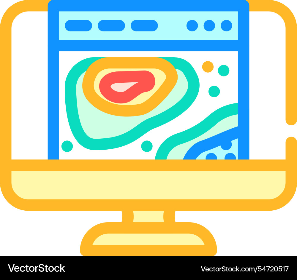 Heatmap big data color icon Heatmap big data color icon vector image