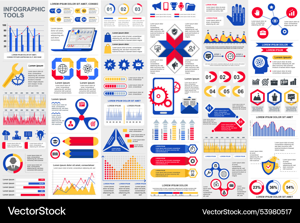 Infographic elements data visualization design Vector Image