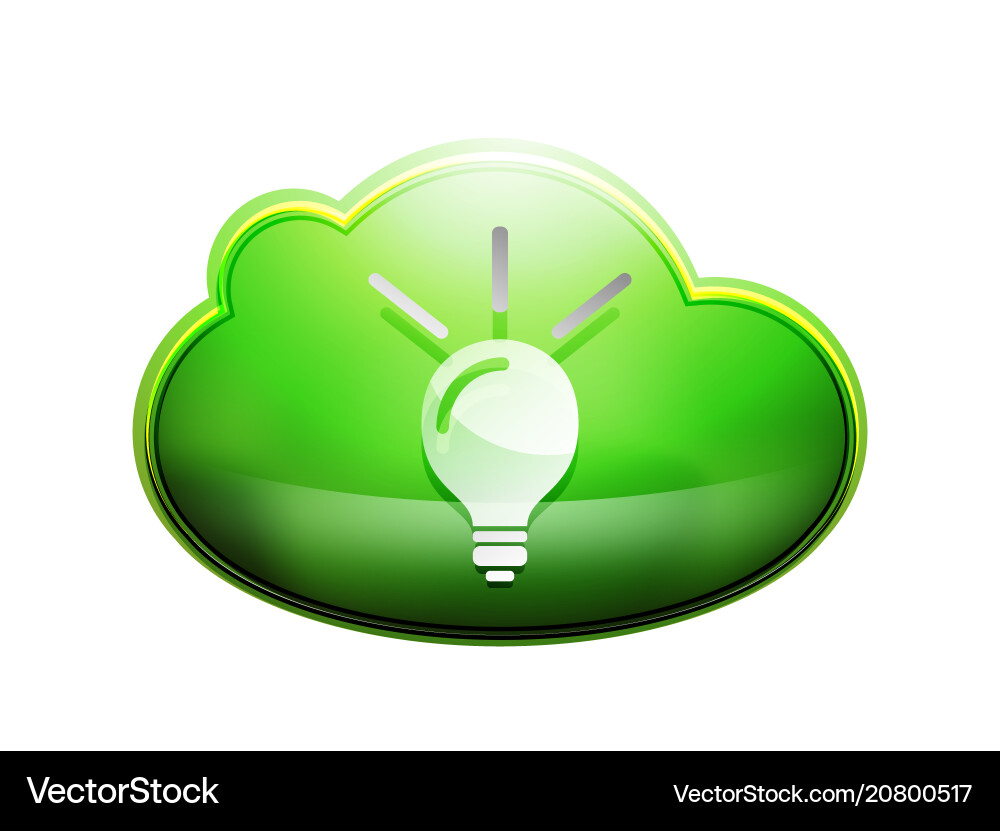 Light bulb new idea concept web button Light bulb new idea concept web button vector image