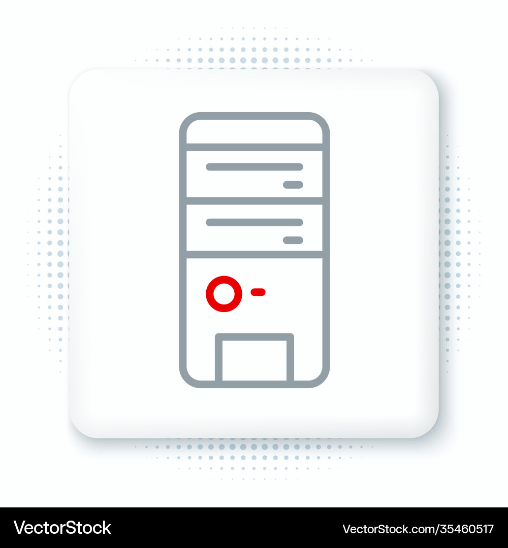 Line computer icon isolated on white background Line computer icon isolated on white background Vector Image