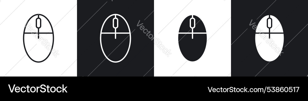 Mouse vecor icon set Royalty Free Vector Image