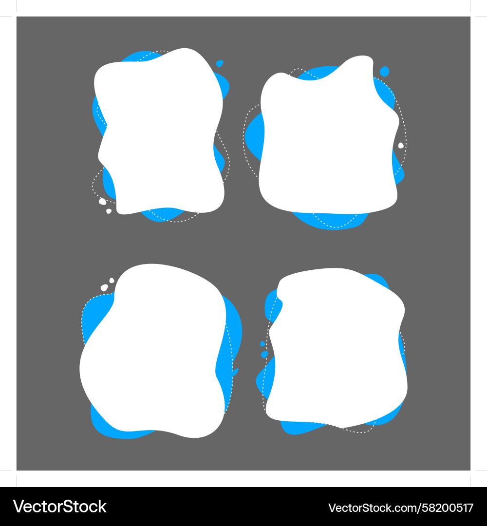 Runder Blob Text Boxen Vektorbild
