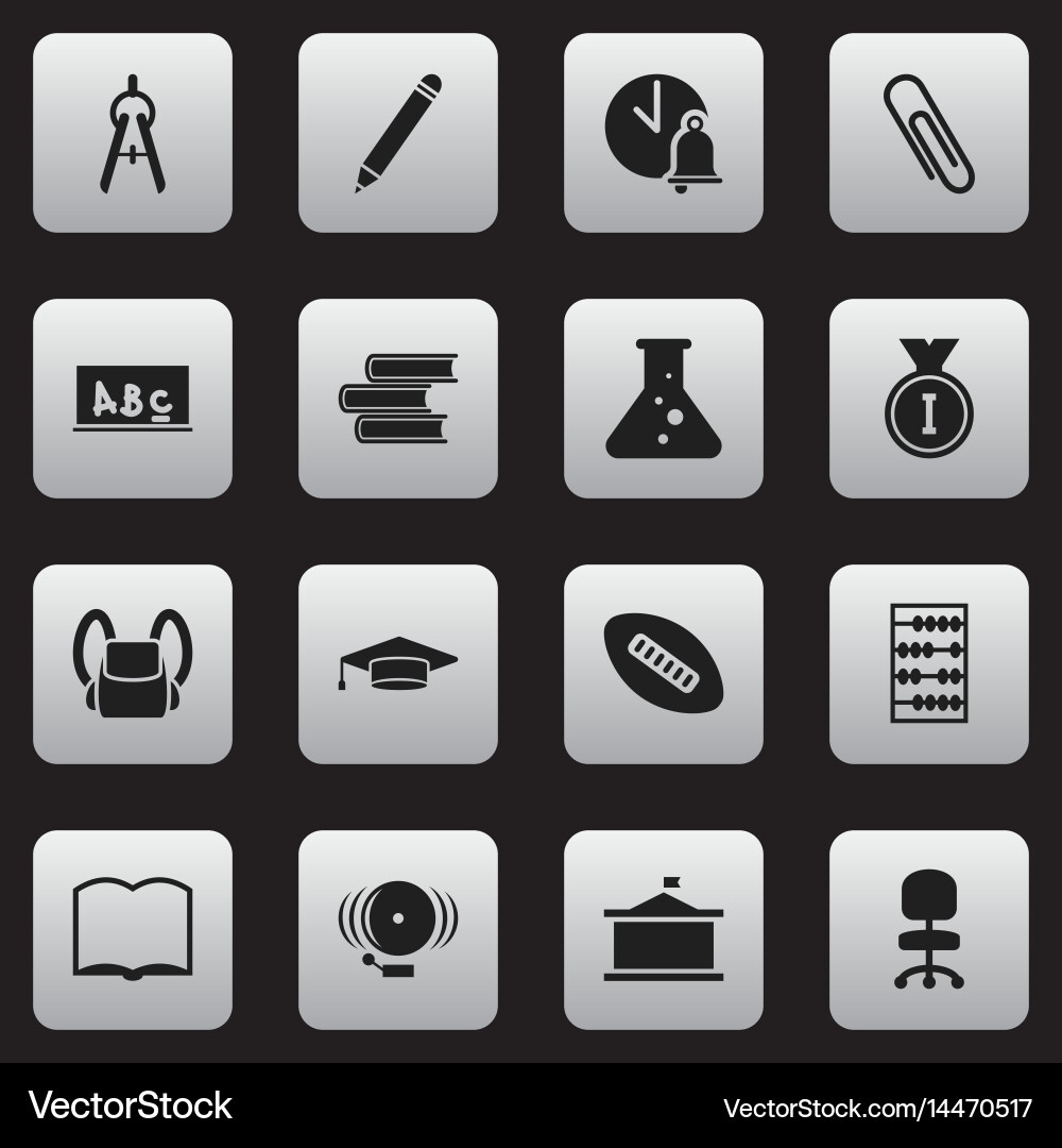 Set of 16 editable science icons includes symbols Vector Image