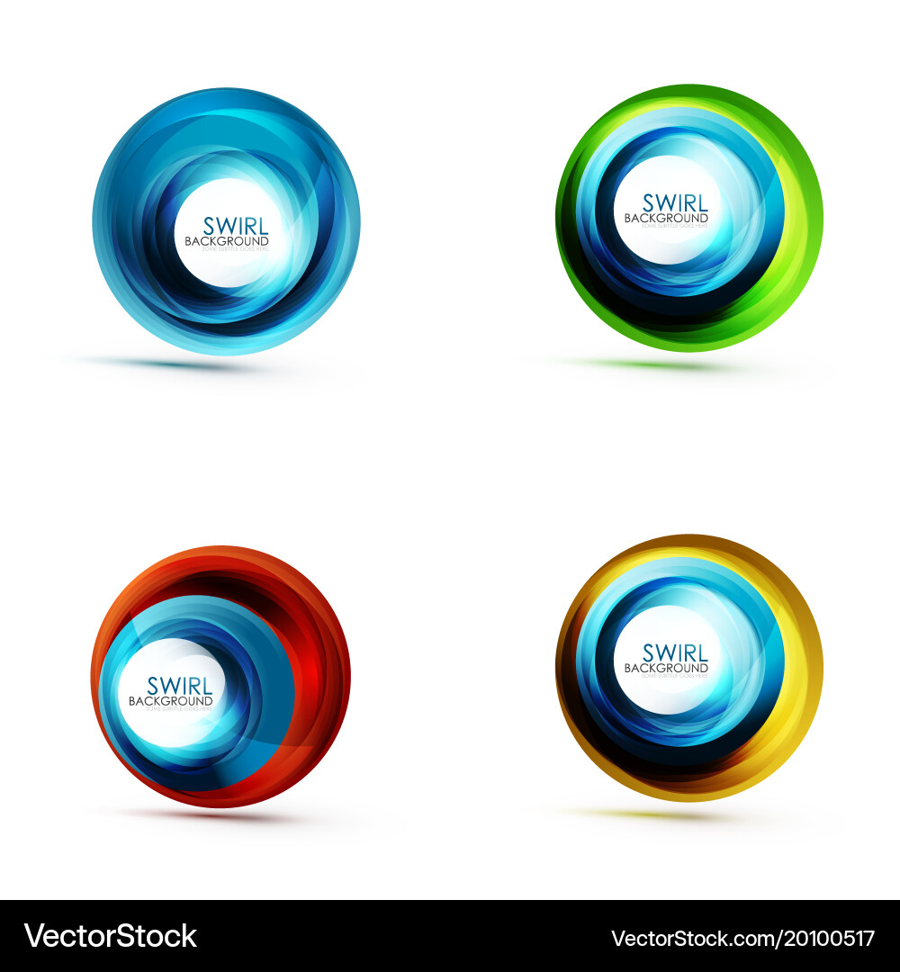 Set of abstract swirls Vector Image