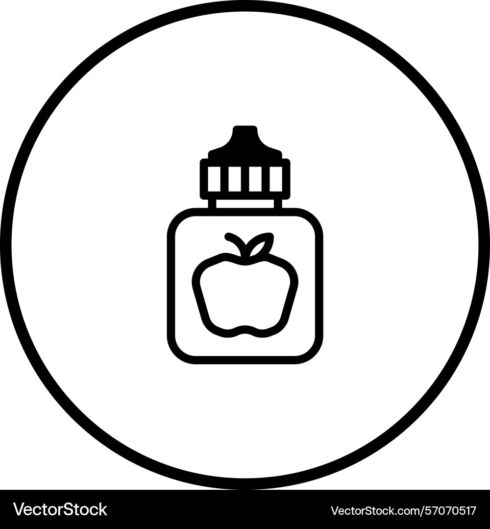 Simple and symbolic apple juice container icon Vector Image