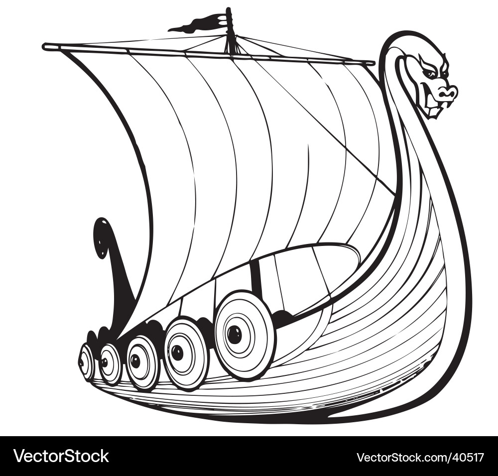 Viking Longship vector image