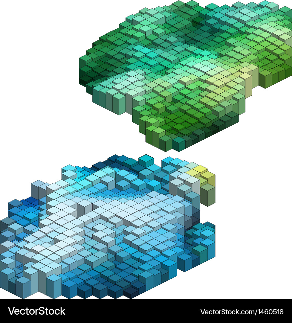 Abstract 3D Cubes Background Royalty Free Vector Image