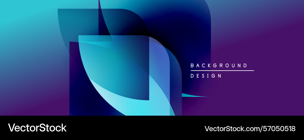 Abstract gradient shapes overlap creating dynamic vector image