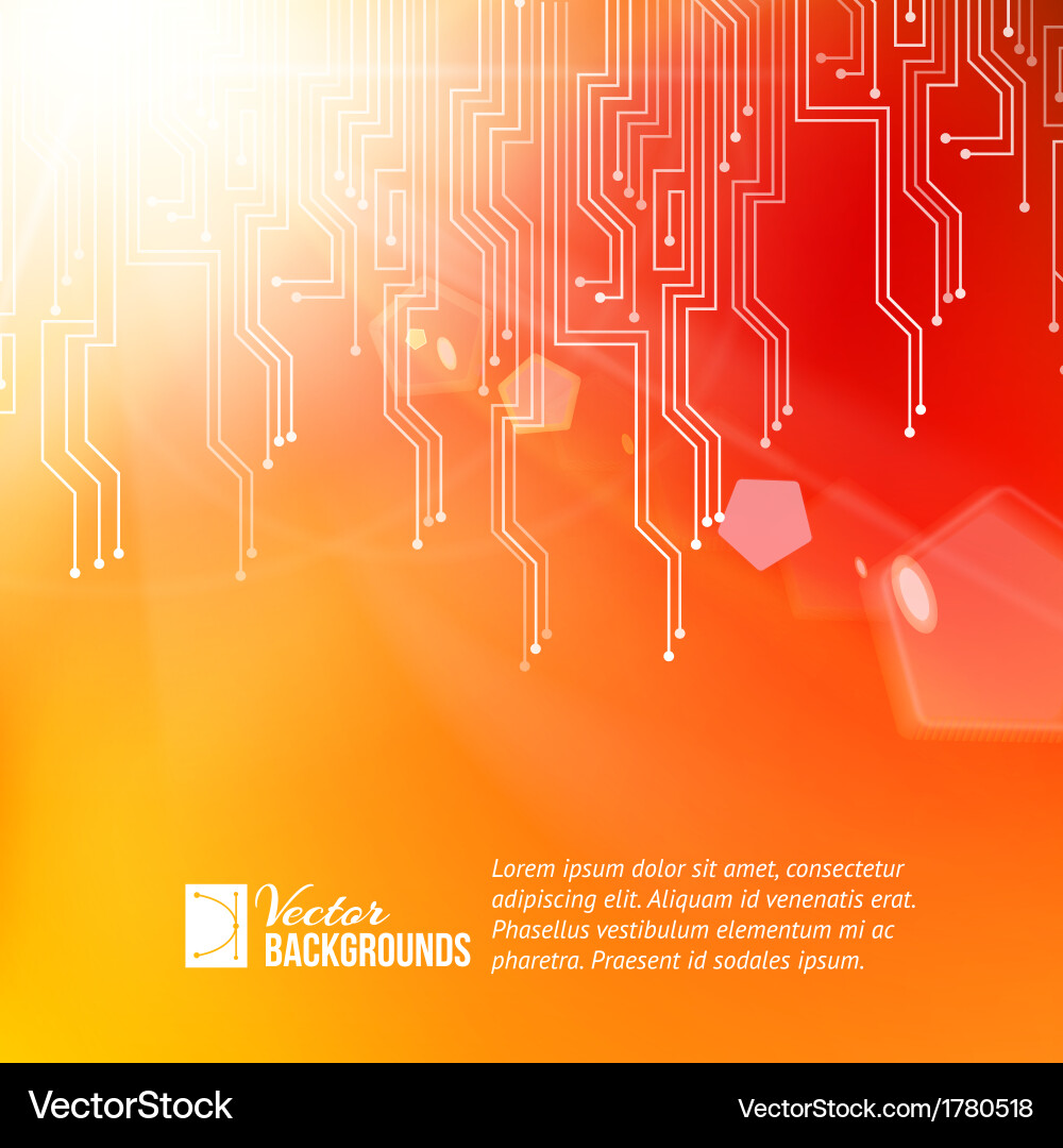 Colored circuit abstraction Vector Image