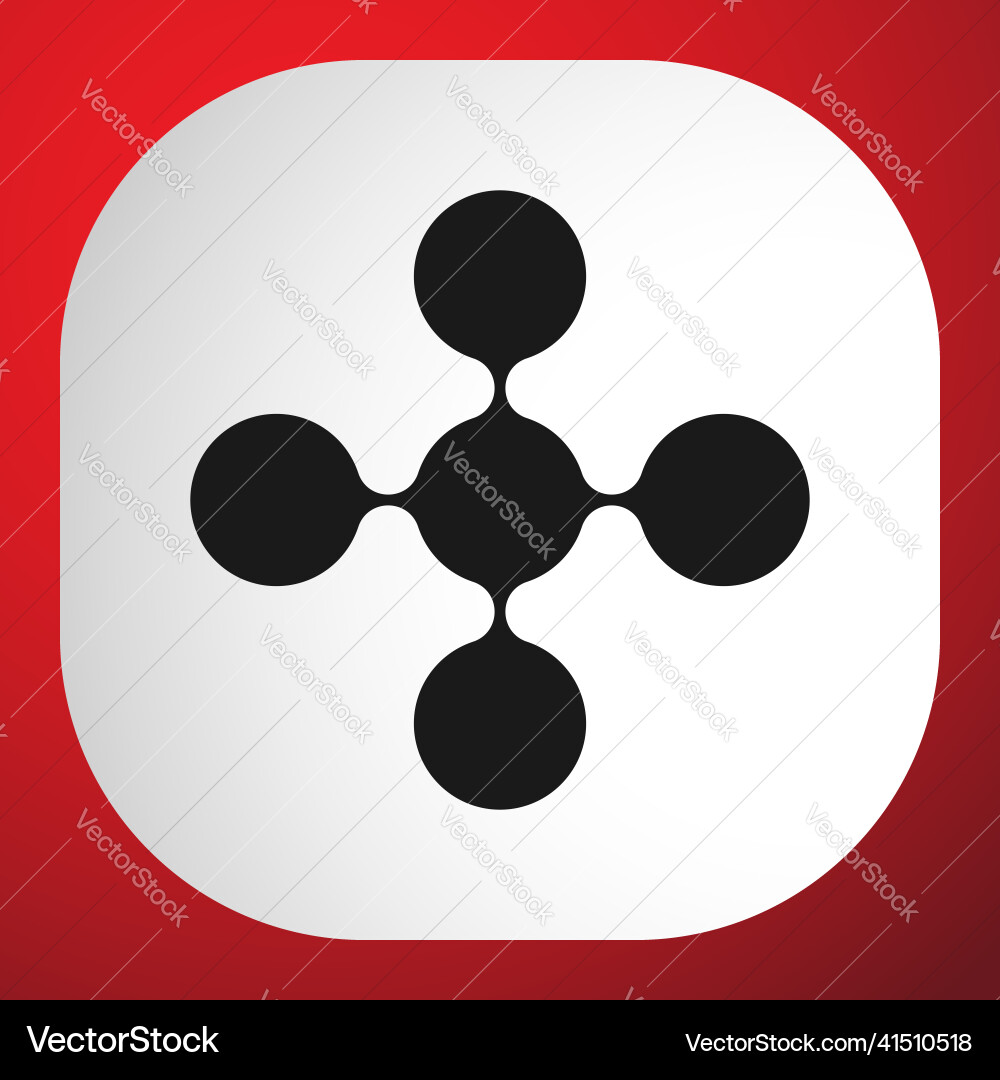 Connected circles nodes as technology tech Connected circles nodes as technology tech vector image